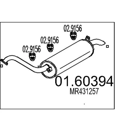 Koncový tlmič výfuku MTS 01.60394
