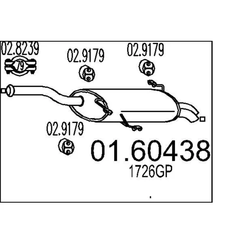 Koncový tlmič výfuku MTS 01.60438