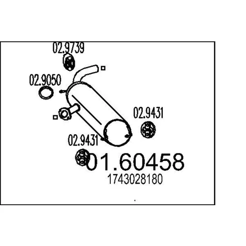 Koncový tlmič výfuku MTS 01.60458