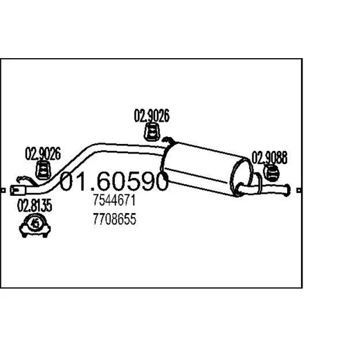 Koncový tlmič výfuku MTS 01.60590