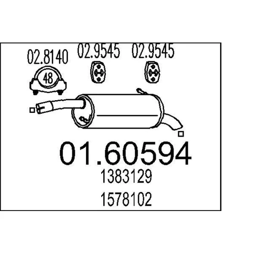 Koncový tlmič výfuku MTS 01.60594