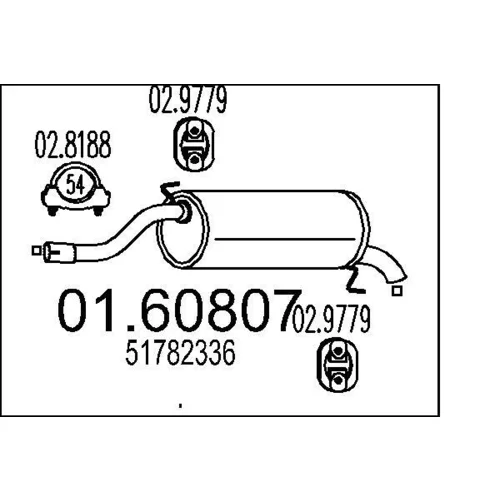 Koncový tlmič výfuku MTS 01.60807