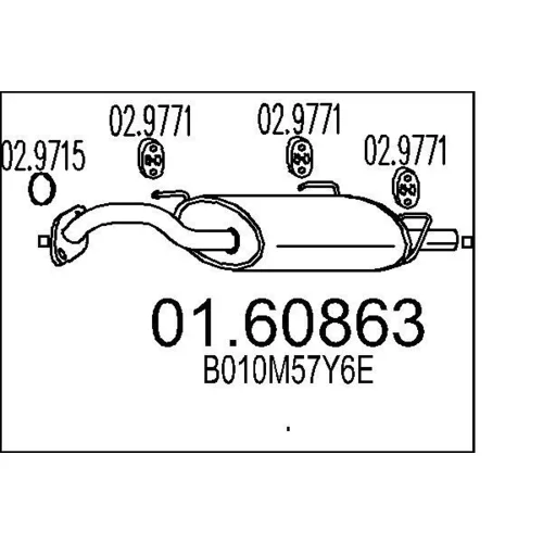 Koncový tlmič výfuku MTS 01.60863
