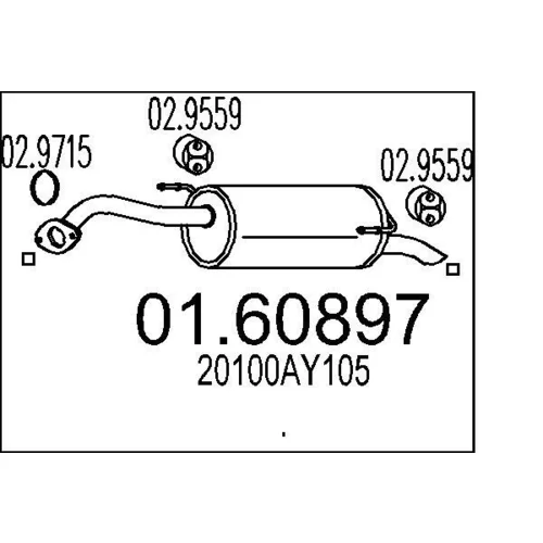 Koncový tlmič výfuku MTS 01.60897