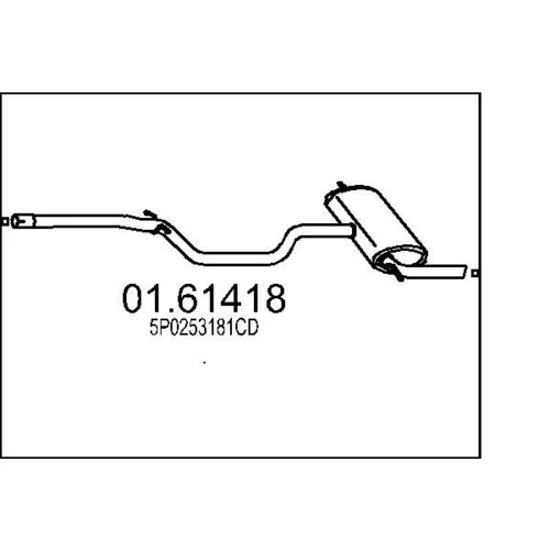 Koncový tlmič výfuku MTS 01.61418