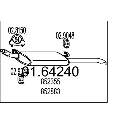 Koncový tlmič výfuku MTS 01.64240