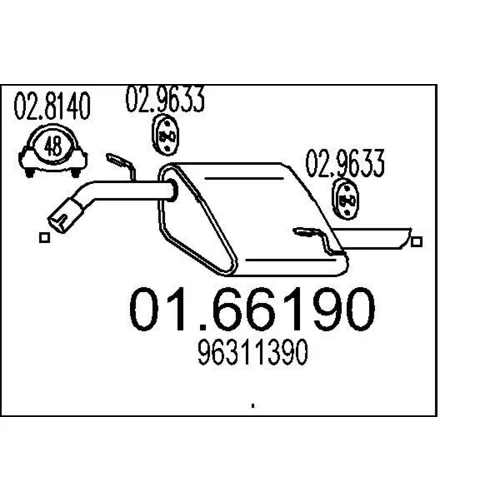 Koncový tlmič výfuku MTS 01.66190