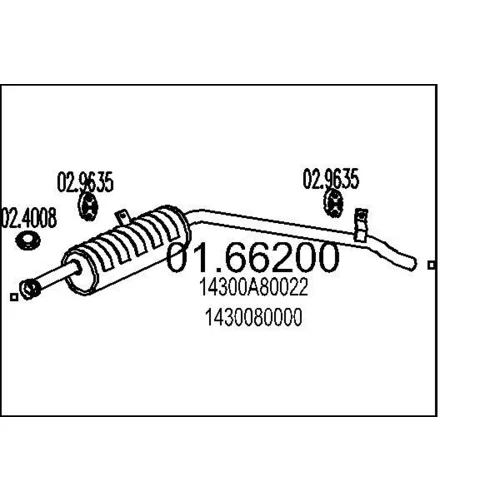 Koncový tlmič výfuku MTS 01.66200