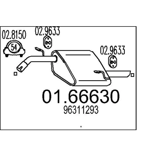 Koncový tlmič výfuku MTS 01.66630
