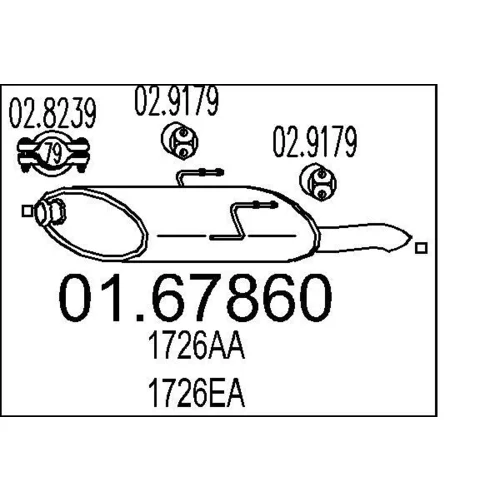 Koncový tlmič výfuku MTS 01.67860