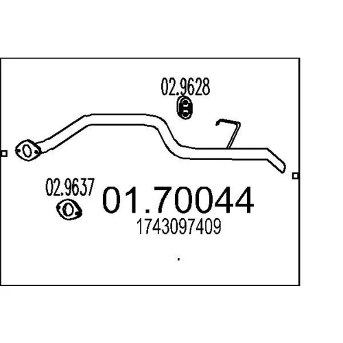 Výfukové potrubie MTS 01.70044