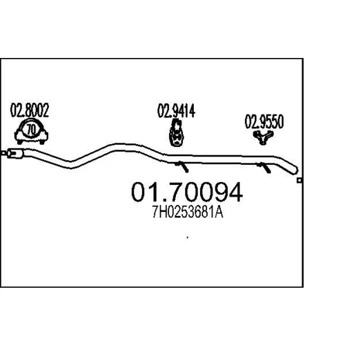 Výfukové potrubie MTS 01.70094