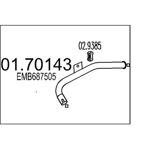 Výfukové potrubie MTS 01.70143