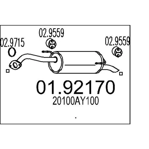 Koncový tlmič výfuku MTS 01.92170