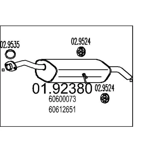 Koncový tlmič výfuku MTS 01.92380