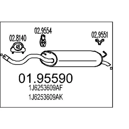 Koncový tlmič výfuku MTS 01.95590