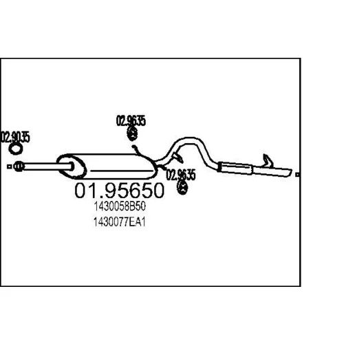 Koncový tlmič výfuku MTS 01.95650