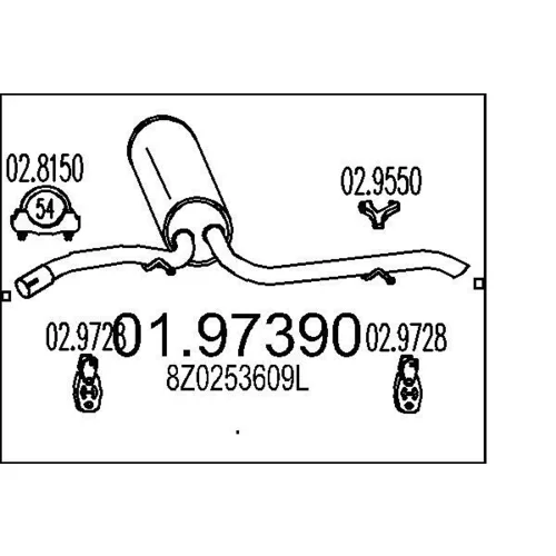 Koncový tlmič výfuku MTS 01.97390