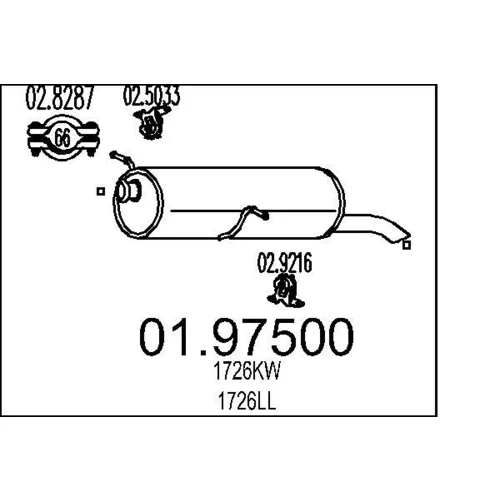 Koncový tlmič výfuku MTS 01.97500