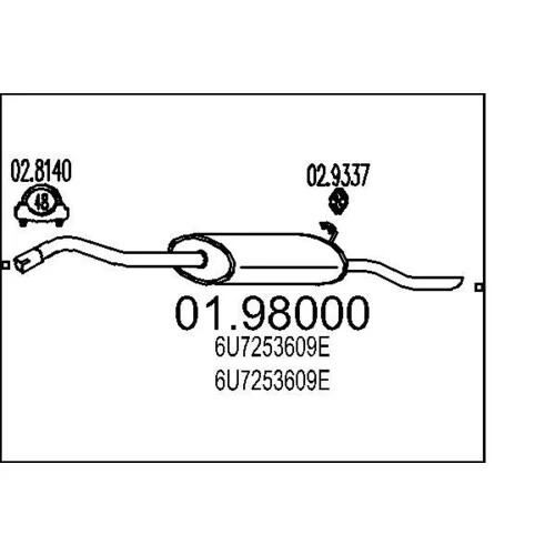 Koncový tlmič výfuku MTS 01.98000