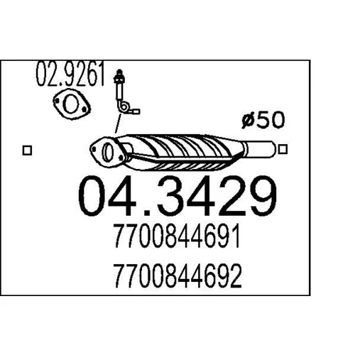 Katalyzátor MTS 04.3429
