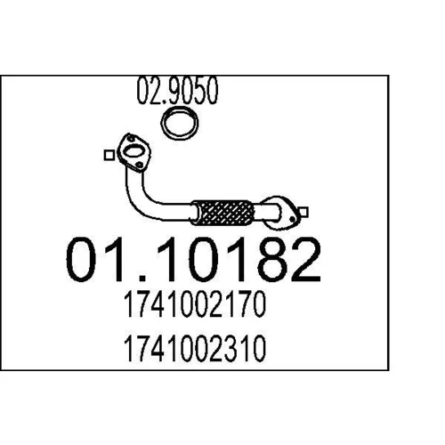 Výfukové potrubie MTS 01.10182