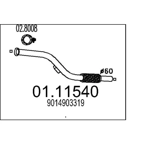 Výfukové potrubie MTS 01.11540