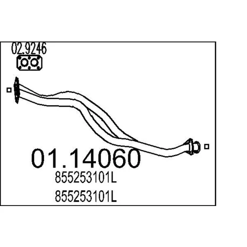 Výfukové potrubie MTS 01.14060