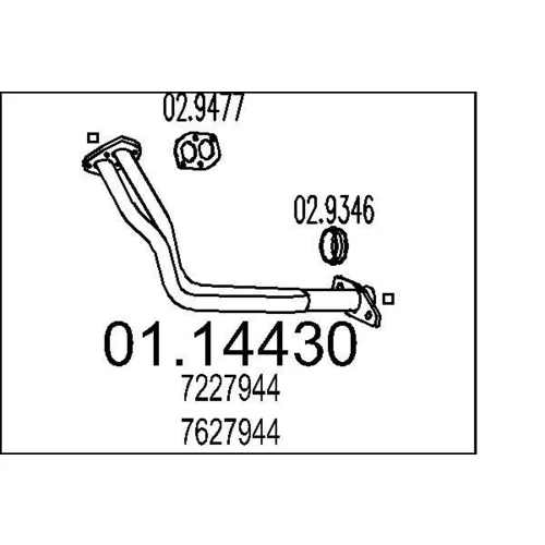 Výfukové potrubie MTS 01.14430