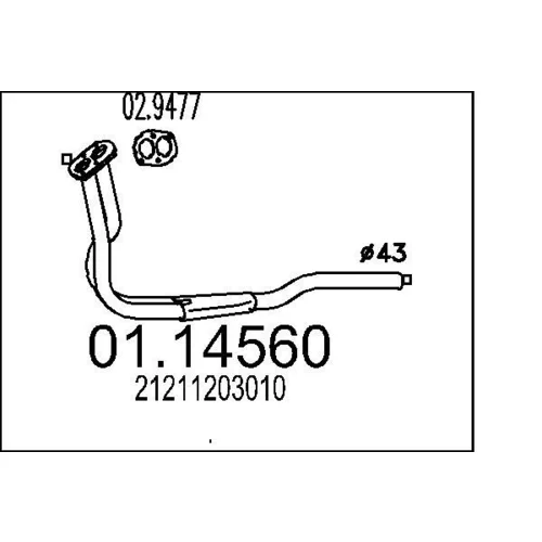 Výfukové potrubie MTS 01.14560