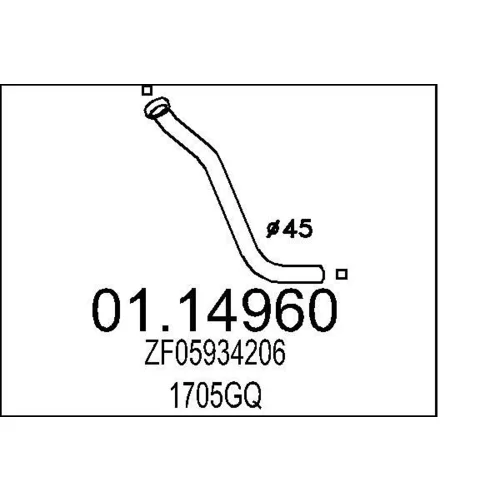 Výfukové potrubie MTS 01.14960