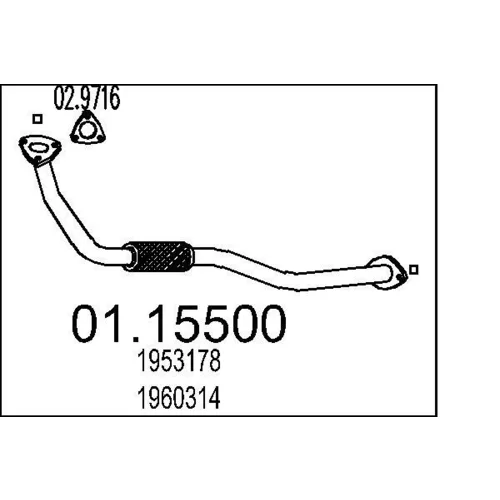Výfukové potrubie MTS 01.15500