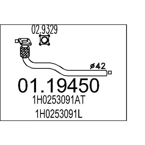 Výfukové potrubie MTS 01.19450