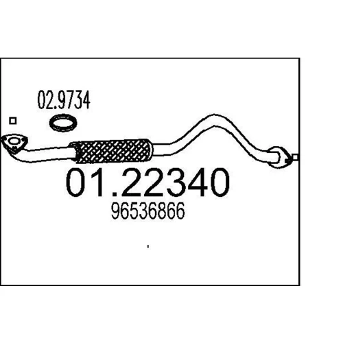 Výfukové potrubie MTS 01.22340