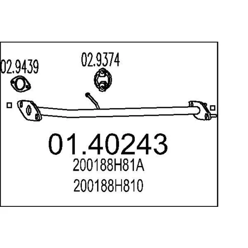Výfukové potrubie MTS 01.40243