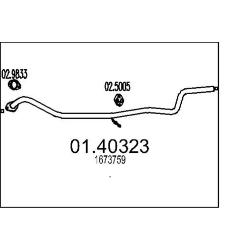 Výfukové potrubie MTS 01.40323