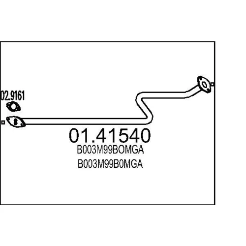 Výfukové potrubie MTS 01.41540