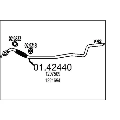 Výfukové potrubie MTS 01.42440