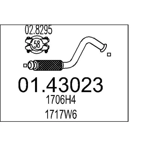 Výfukové potrubie 01.43023 /MTS/