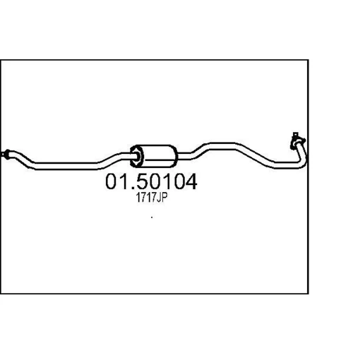 Stredný tlmič výfuku 01.50104 /MTS/