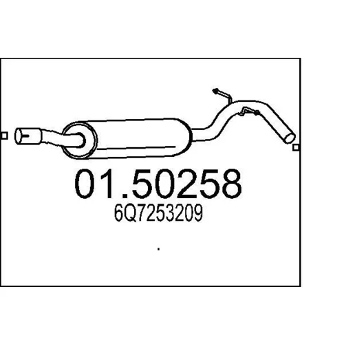 Stredný tlmič výfuku MTS 01.50258