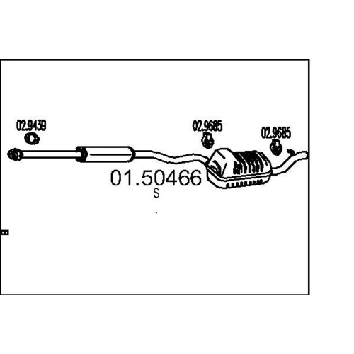 Stredný tlmič výfuku MTS 01.50466