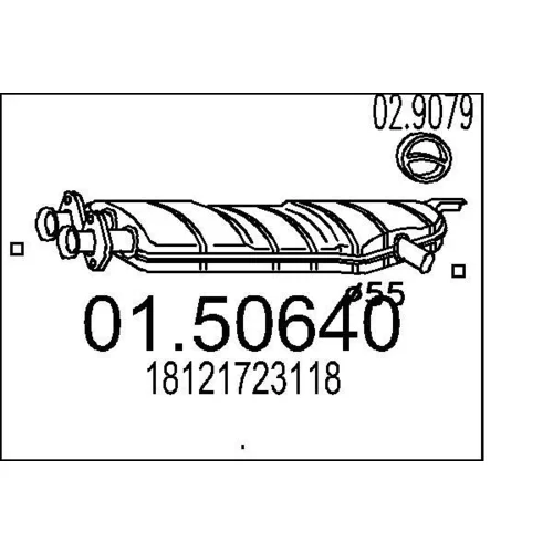 Stredný tlmič výfuku MTS 01.50640