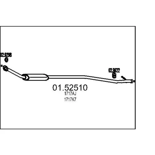 Stredný tlmič výfuku MTS 01.52510