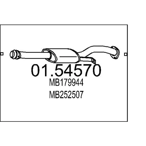 Stredný tlmič výfuku MTS 01.54570
