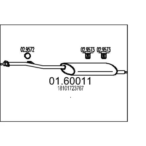 Koncový tlmič výfuku MTS 01.60011