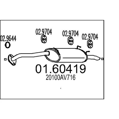 Koncový tlmič výfuku MTS 01.60419