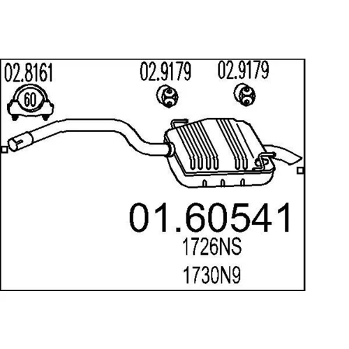 Koncový tlmič výfuku MTS 01.60541