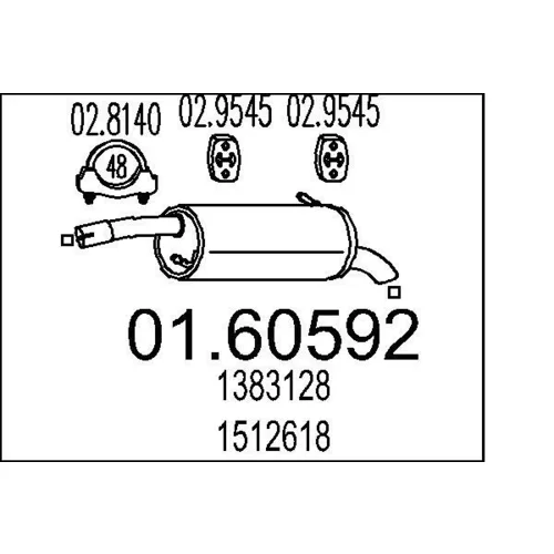 Koncový tlmič výfuku MTS 01.60592