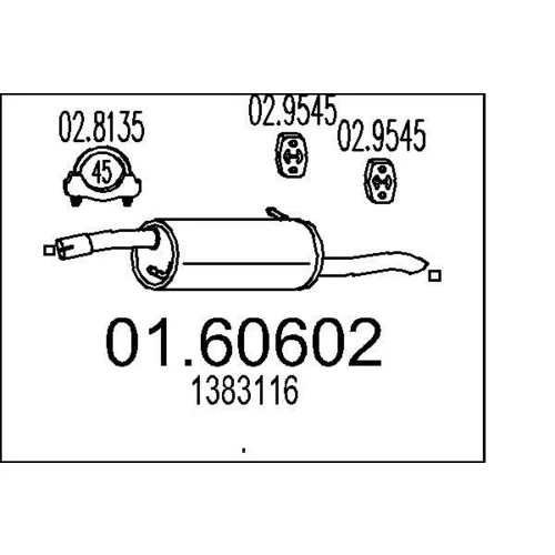 Koncový tlmič výfuku MTS 01.60602